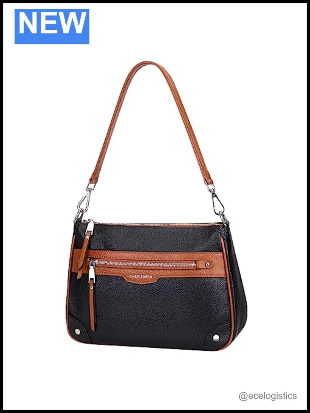 Genuine Leather Crossbody Bag with Multi Pockets Women's Shoulder Purse